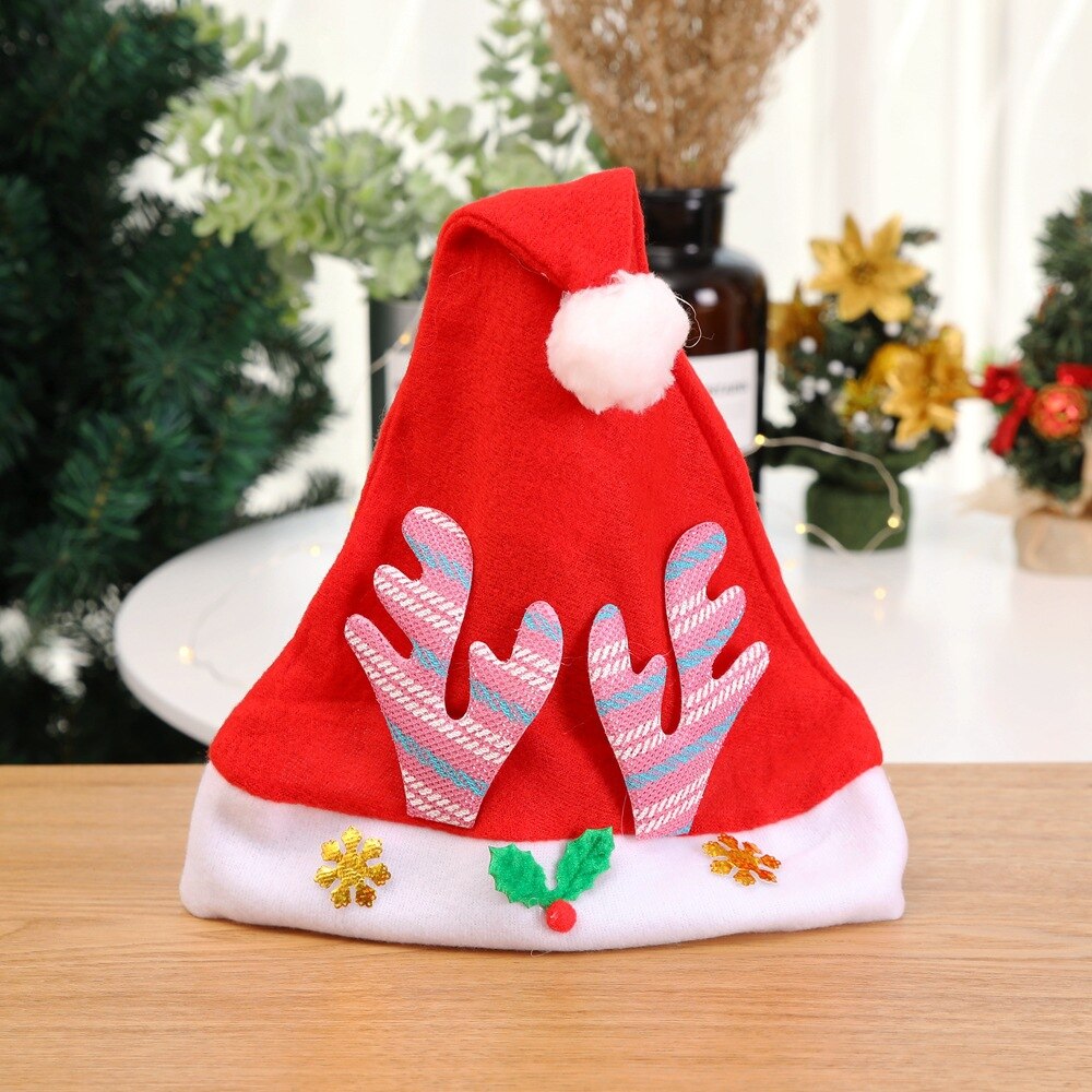 1 pièces bonhomme de neige père noël Elk noël chapeaux fête pour bébé adulte père noël chapeaux nouvel an décoration enfants fête fournitures: d