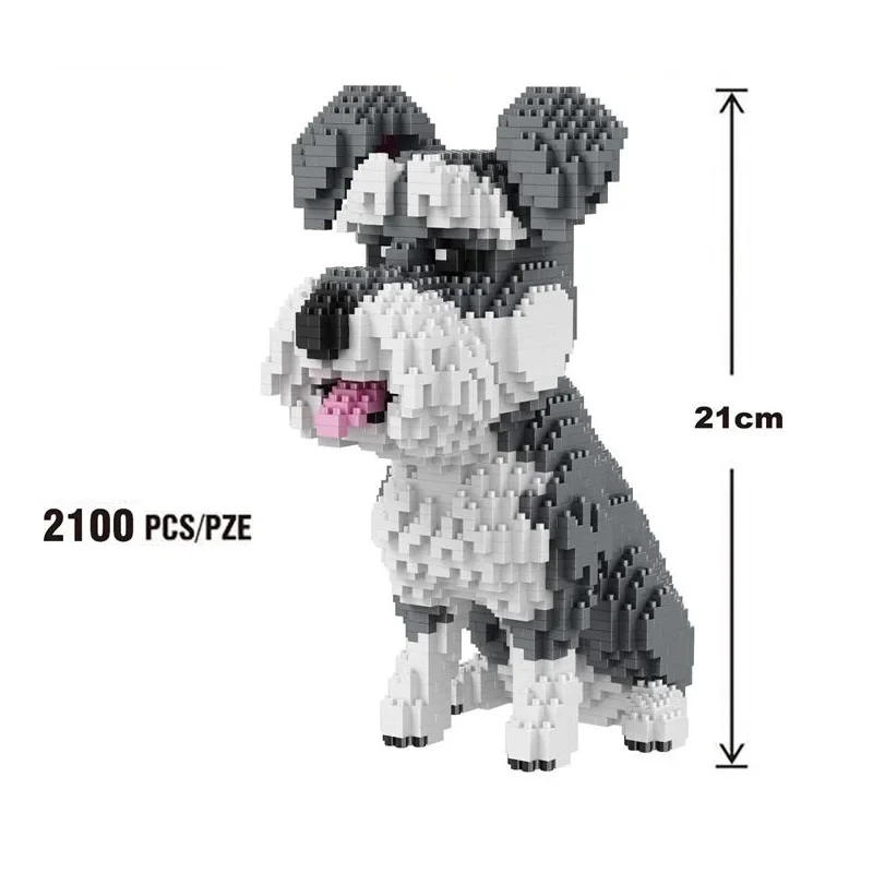 Mini Blocks Dog Realistic Animal Golden Retriever Kit Persian Ragdoll Cat STEM Educational Toy Home Decoration: PURPLE