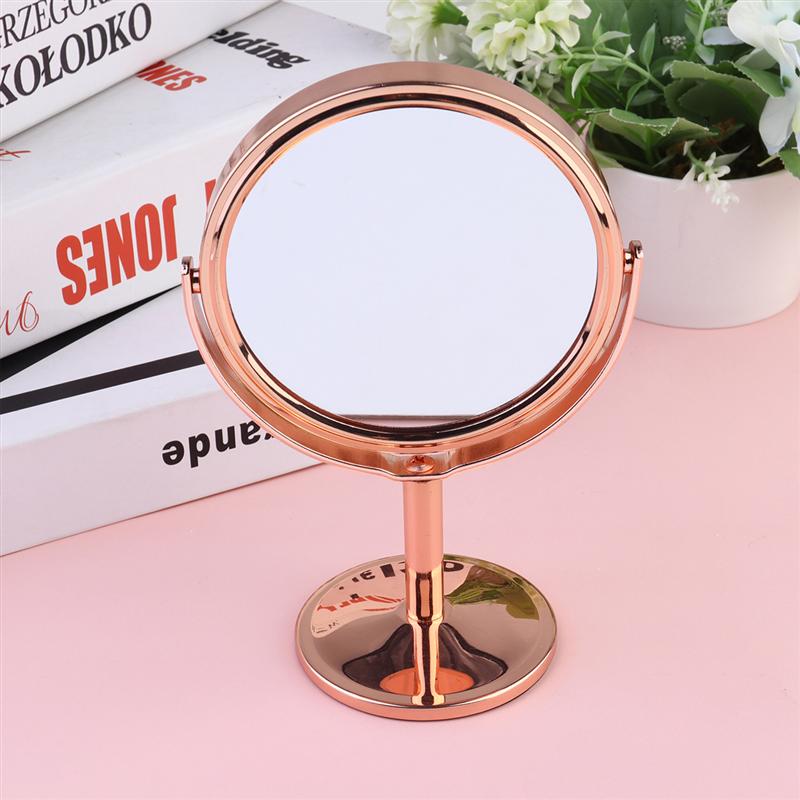 Gouden Make-Up Spiegel Double Side Cosmetische Spiegel Desktop 3X Vergroting Make-Up Spiegel Voor Thuis Make-Up Accessoires