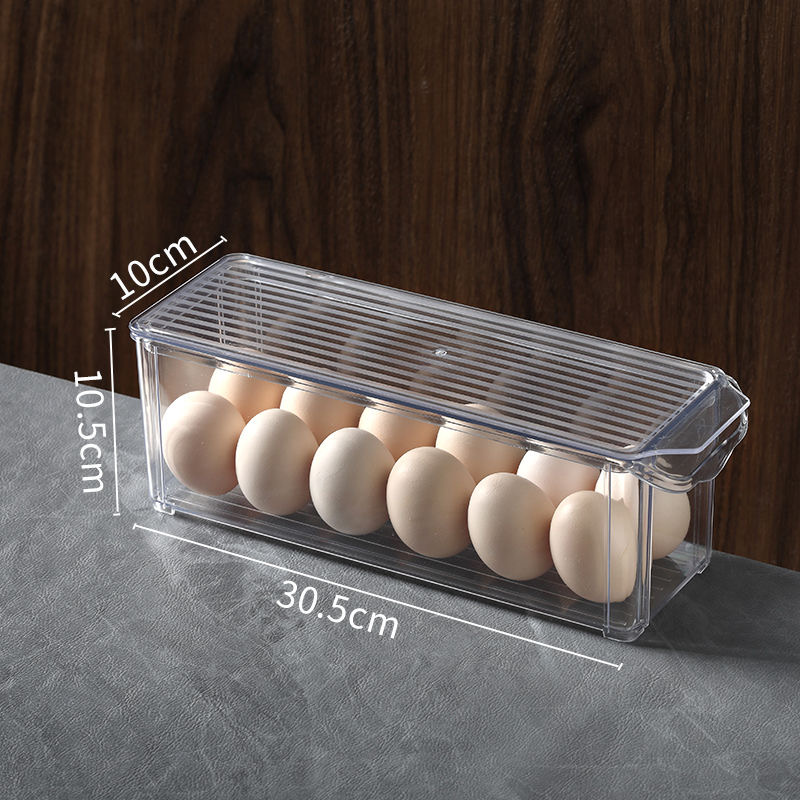 Organizador de frigorífico empilhável, caixas com tampas, recipientes transparentes para armazenamento de fruta, congelador, despensa, cozinha organizador frigorifico organizadores de gelaladeira: Verde