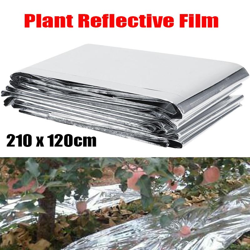 Silver Reflective Film 1Pc 210 x 120cm Silver Plant Reflective Film Garden Greenhouse Grow Light Accessories