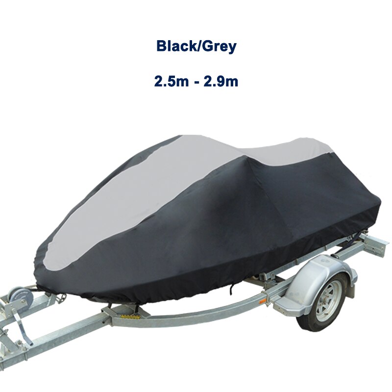 Oceansouth Jet Ski Boat-Cover Marine-Grade Heavy-Duty Marine Yacht Boat Accessories Water Sun proof UV Protection: 2.5-2.9m BlackGrey