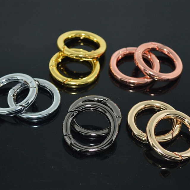 5 teile/los Heraus Größe 25mm 28mm Rose Gold/Gold/Bronze Schlüssel Ketten mit Frühling Schnalle (nie Verblassen) split Ring Schlüssel Ringe Für Tasche