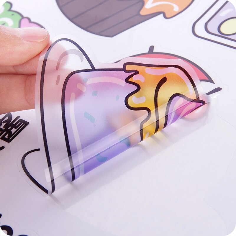 Cartoon Keuken Koelkast Deur Stickers Decoratieve Stickers Voedsel Fruit Verwijderbare Muursticker stickers Op De Muur