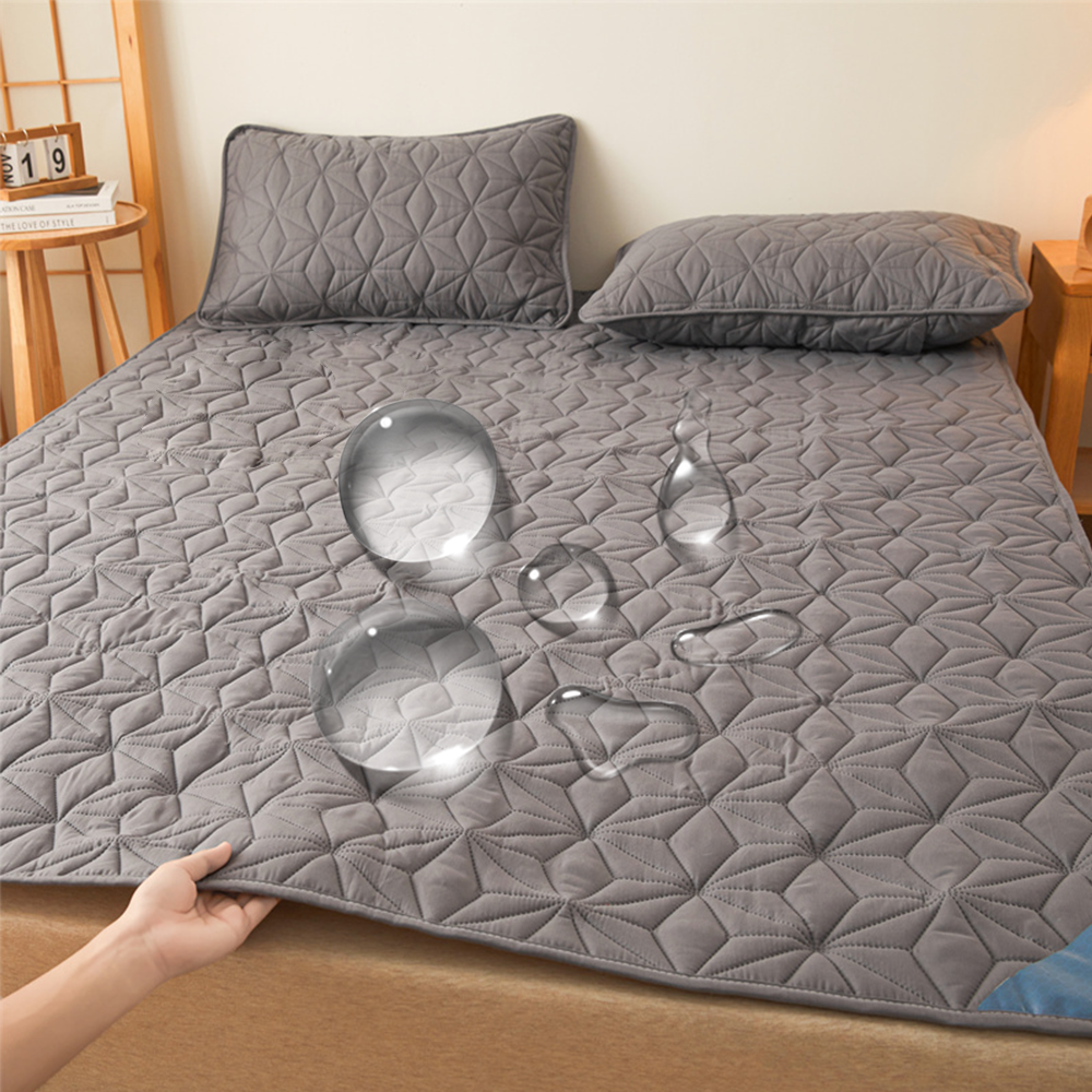 Waterdichte Matras Topper met Elastische Band Gewatteerde Protector Pad Sprei Winter Matrashoes voor Eenpersoons-/Dubbelbed 140/160