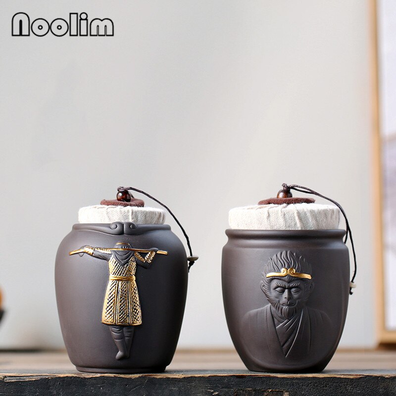 Purpurowa glina mała małrocznie król herbata nosiciel kijów golfowych ceramiczny zbiornik domowy kuchnia zamknięta puszka pudełeczko przenośne kanistry