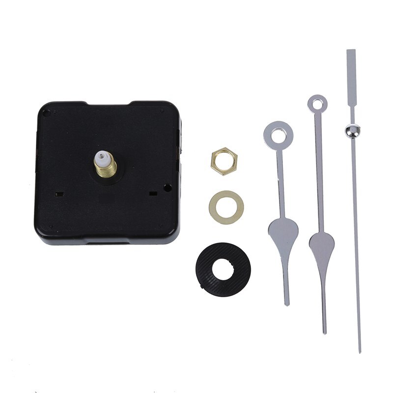 WSFS Clock Movement Mechanism with Silver Hour Minute Second Hand wall Clock Quartz Movement Mechanism DIY Tools Kit