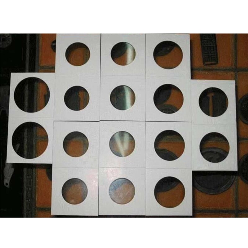 100PCS Square Cardboard Coin Holders Coin Supplies Coin Album Collection Lighthouse Stamp Coin Holder Cover Case Storage