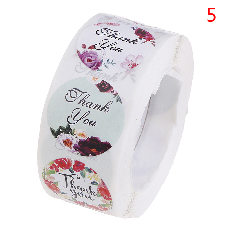 Thank You Stickers Seal Labels Cute Stickers 500Pcs Per Roll Stationery Sticker: P5