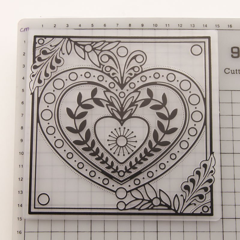 Dolce Vita Heart Plastic Embossing Folder Flower Craft Template For Scrapbooking DIY Photo Album Card