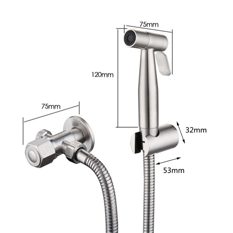 ABSF de acero inoxidable baño mano grifo de bidé Bidet rociador de pulverizador para baño Spray para baño cabeza de Ducha