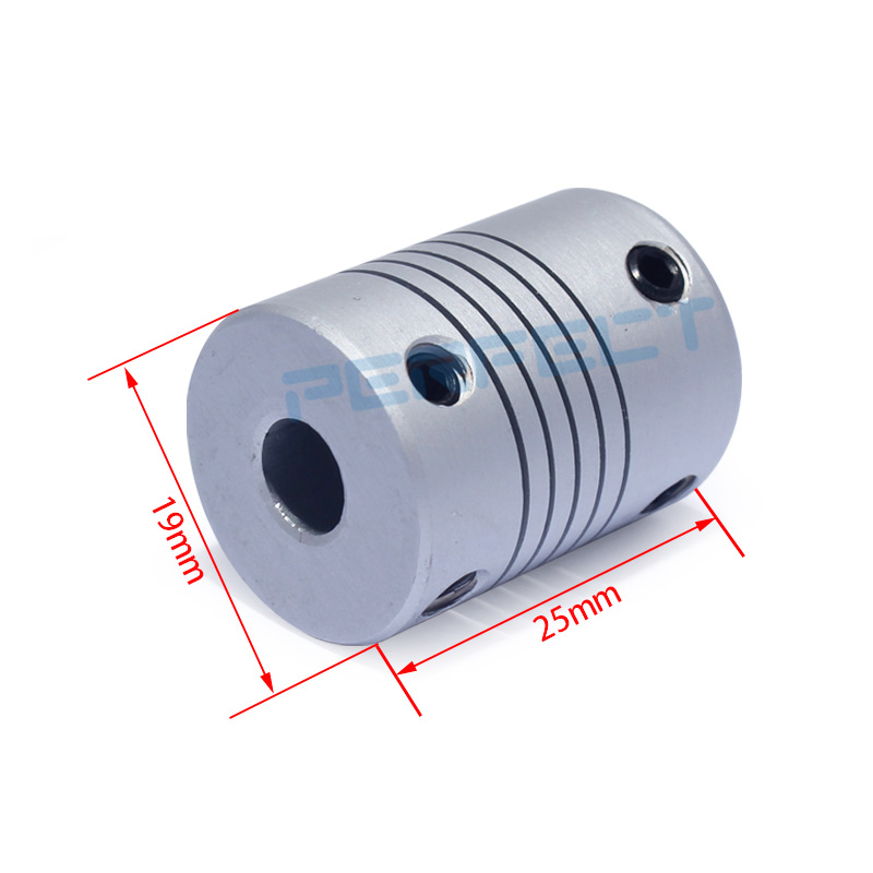D19L25 3/4/5/6/6.35/8/10mm Aluminium Flexible Coupling CNC Stepper Motor Shaft Component Encoder Engraving Machine Metal Coupler