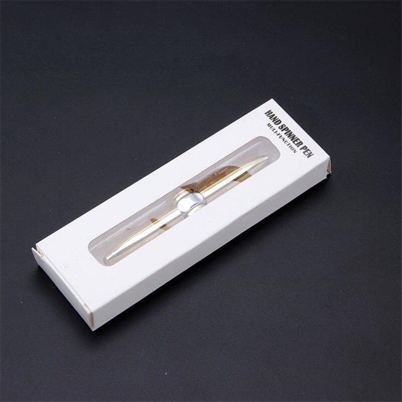 Gold Metal Fidget Spinner Pen Multi-Function Gyroscope Decompression Ball Point Pen LED Light Pens For school&Office Supplies
