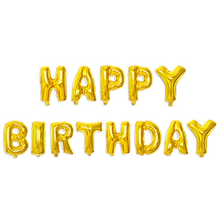 16 inch Letters HAPPY BIRTHDAY Foil Balloons Happy Birthday Party Decoration Kids Alphabet Air Balloons Baby Shower Supplies
