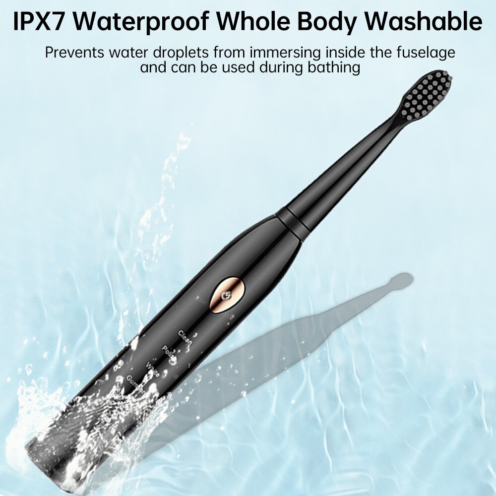 5 modus Smart Elektrische Zahnbürste Automatische Ultra sonic Sonic Zahnbürste Erwachsene IPX7 Wasserdichte USB Aufladbare Zähne Pinsel