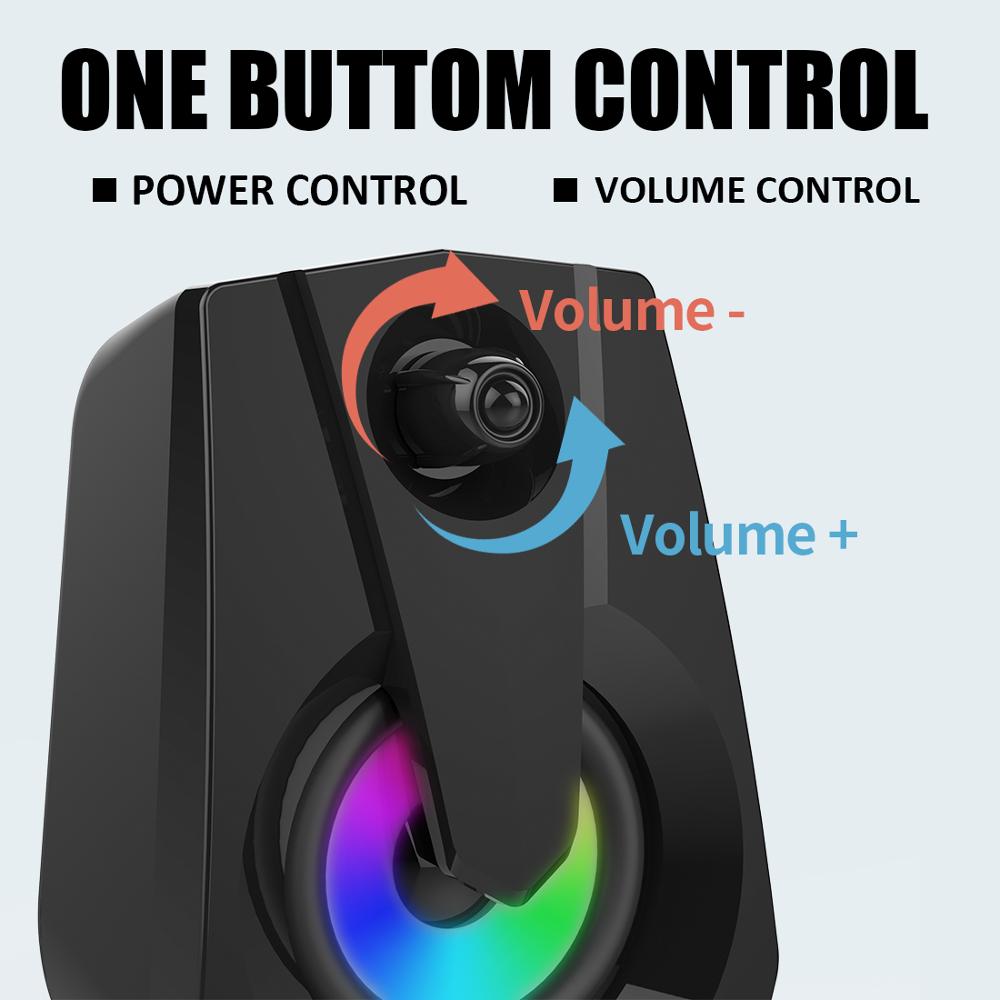 Computer Lautsprecher Stereo 2,0 USB Multimedia Lautsprecher mit Volumen Kontrolle Angetrieben durch USB Stereo PC Laptop Schreibtisch Lautsprecher