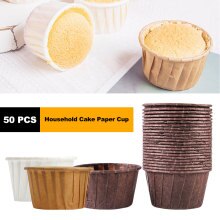 50PCS Mini Paper Cake Cupcake Liner Baking Muffin Box Cup Case Party Tray Cake Mold Decorating Tools High Temperature Resistance