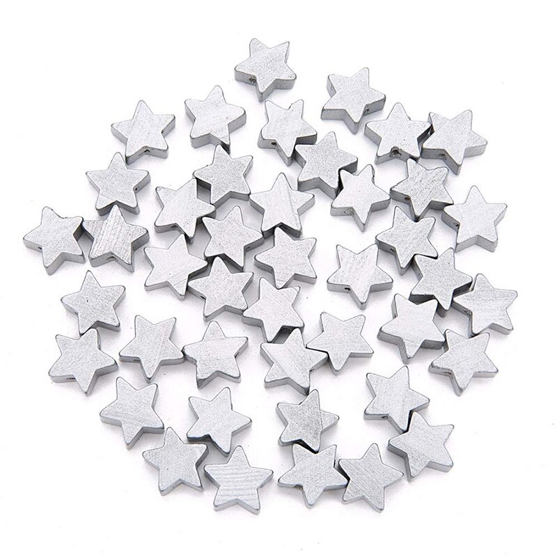 Natuurlijke Hout Kralen Goud Zilver Star Spacer Kralen End Caps Kralen Diy Sieraden Maken Bevindingen Charm Kralen
