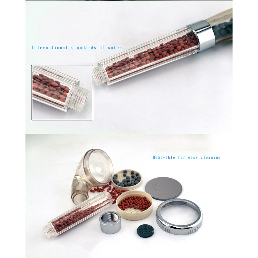 Negative Ion Shower Bathtub Pressurized Water Saving Large Handheld Spa Shower Head Shower Set