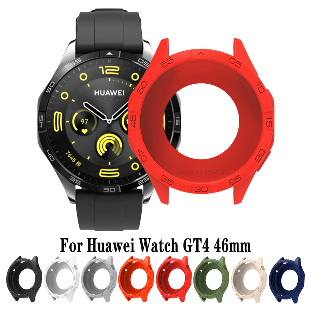 Silicone Case Bumper For Huawei Watch GT4 46mm Protector Frame SmartWatch Protective Case For Huawei Watch GT4 46mm Accessories