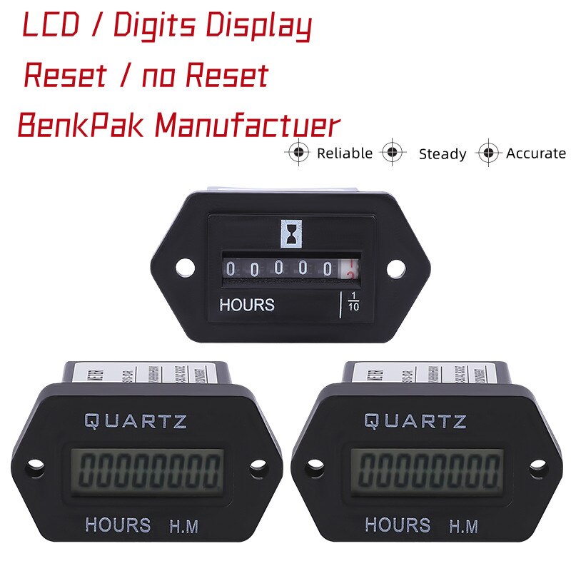 AC100-250V DC10-80V Electromechanical Hour Meter Counter