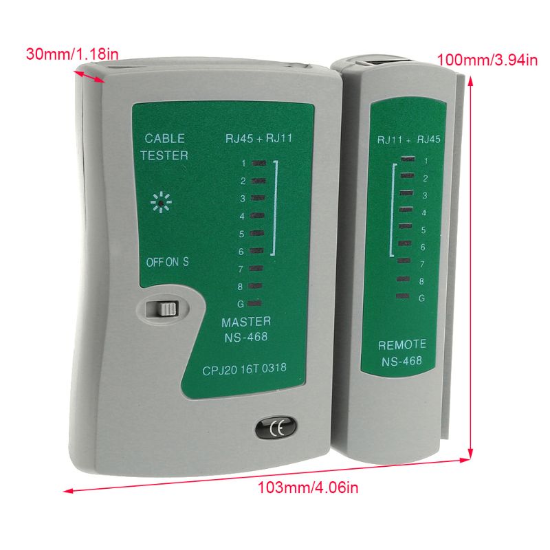 Test di rete professionale RJ45 RJ11 CAT5 UTP LAN Cable Network Tester Tool