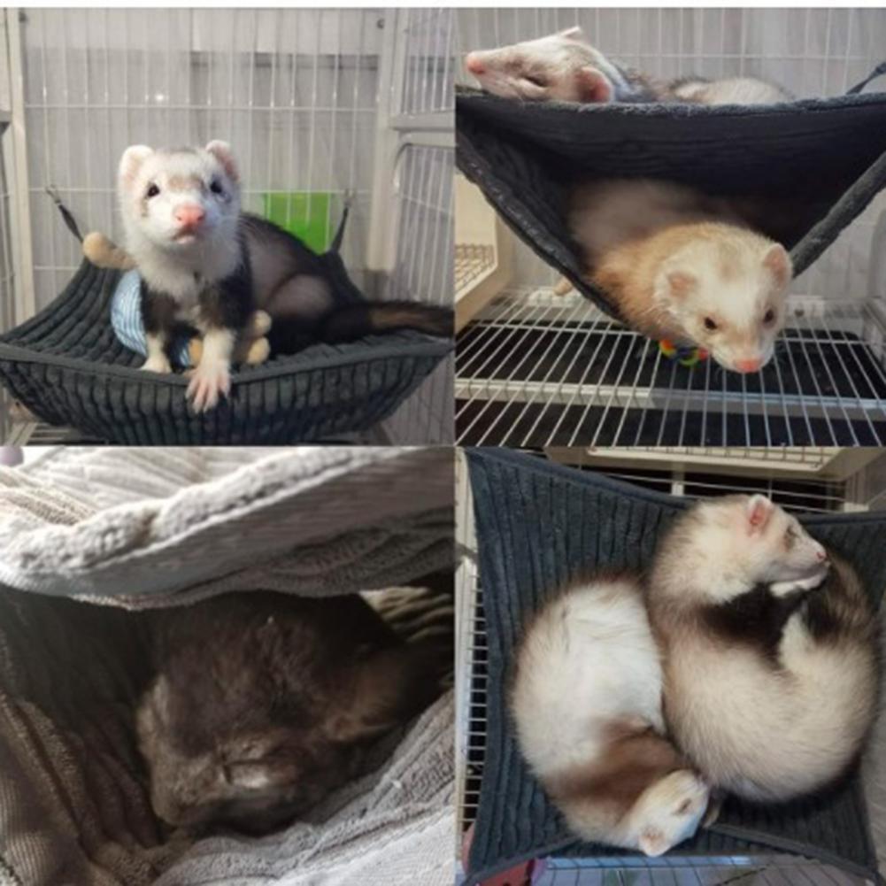 Cama tipo túnel para ratas, cueva espacial grande, casa de ardilla de doble capa, hamaca para hámster, hurón, nido para dormir para ratas, suministros para mascotas