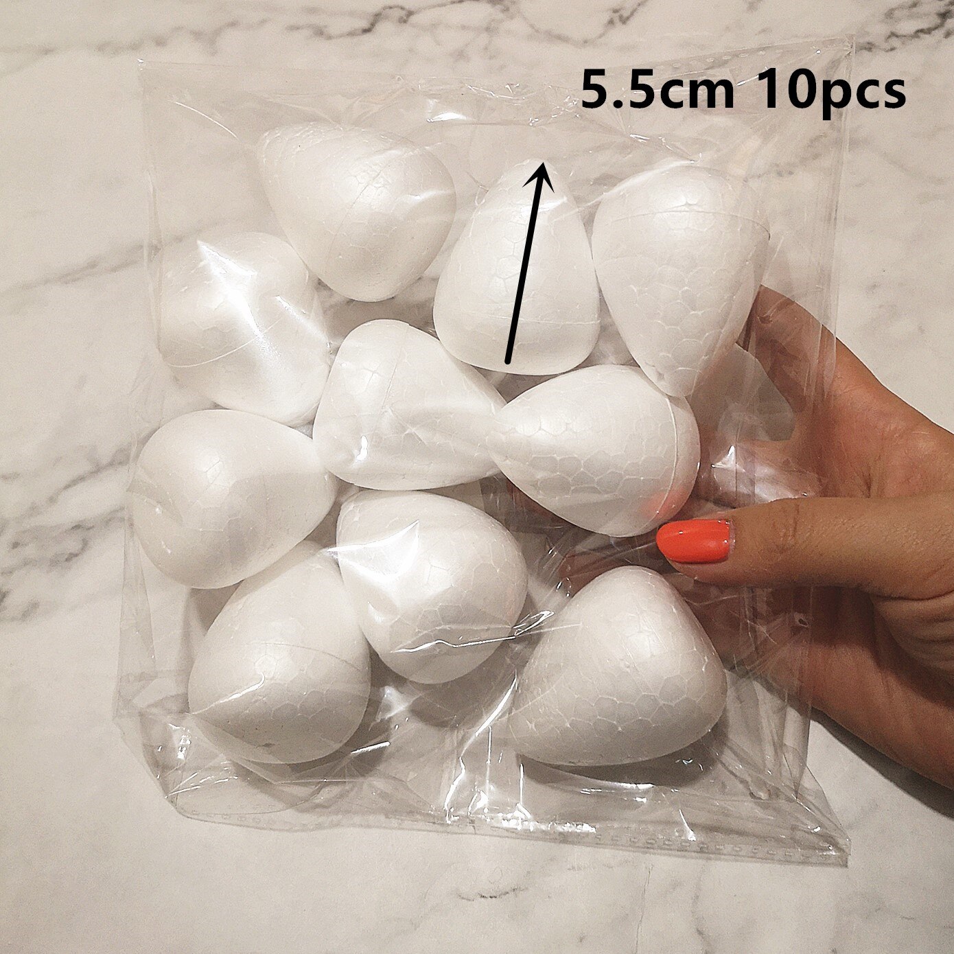 2/2.5/3/3.5/4/4.5/5.5cm White Water Modeling Foam Rose Bud For Nylon Stocking Flower Accessories Polystyrene Styrofoam Buds: 5.5cm 10pcs