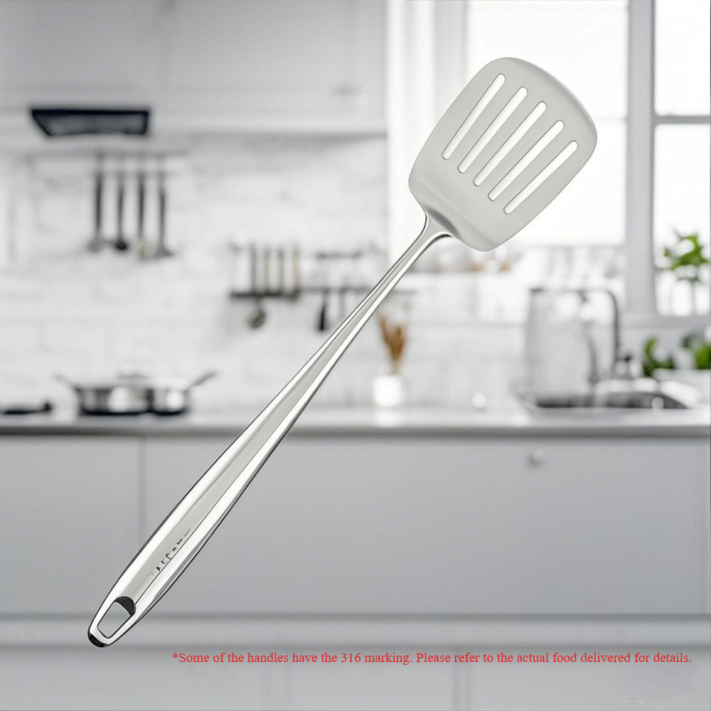 Espátula Wok de acero inoxidable 304, utensilios de cocina de Metal, cuchara giratoria ranurada, cucharón, herramientas de cocina, juego de utensilios, accesorios de cocina