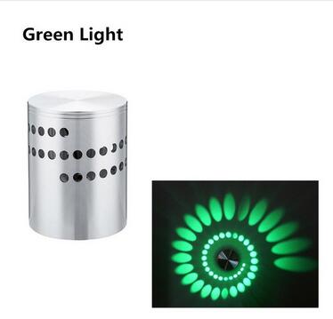 3W RGB Led plafond verlichting restaurant ktv gangpad woonkamer balkon lamp moderne led verlichting voor home decoration armatuur: green