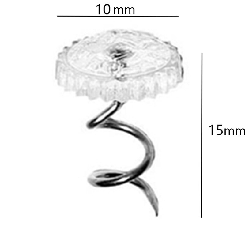 Clear Heads Twist Pins for Upholstery, Slipcovers and Bedskirts,, Set of 100