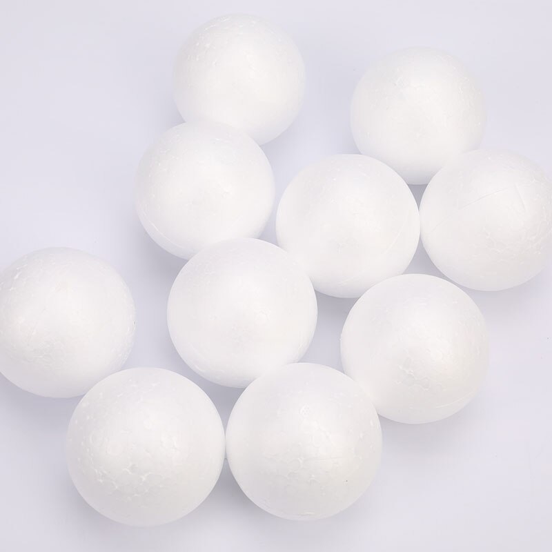10Pcs/lot White Craft Balls 7cm Polystyrene Styrofoam Foam Ball For DIY Christmas Party Wedding Decoration Supplies: 10pcs 7cm White