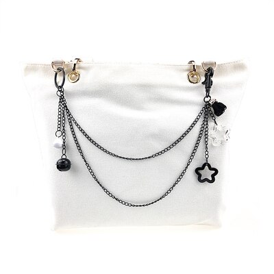 Itabag Kette Lolita Tasche Zubehör Süssigkeit Farben Einstellbare DIY Dekoration Kette für Tasche Sterne Glocken Geldbörse Zubehör H924: Schwarz