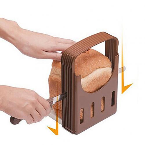Práctico plástico plegable pan Sandwich Skiving máquina cortador molde rebanador hogaza tostada Cortador Manual cortadores para cocina Gadget: Default Title