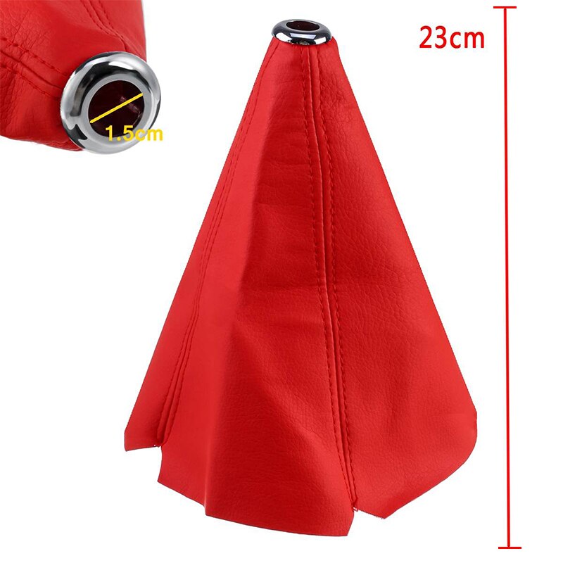 Polaina Universal de cuero PU para cambio de marchas de coche, perilla de palanca de cambios Manual de fibra de carbono, cubierta de arranque