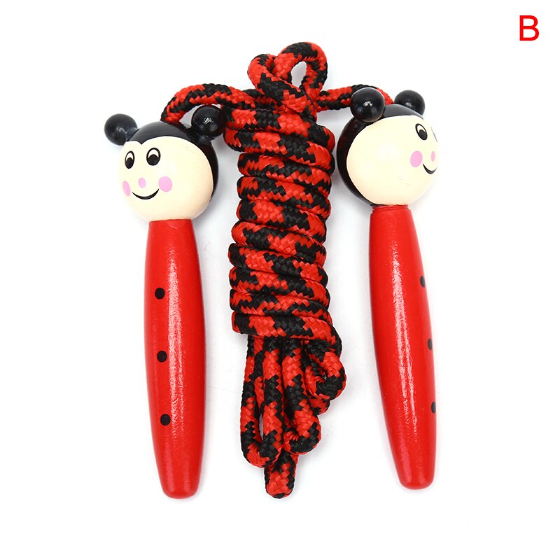 Animals Rope 1.98M/2.18M Lovely Cartoon Wood Handle Kids Children Skipping Jump Rope Sport Exercise Tool: B