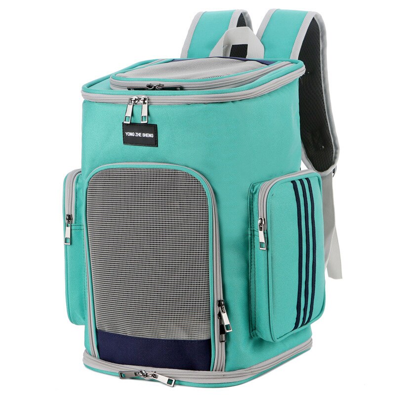 Kat Draagtas Huisdier Rugzak Kat Zak Huisdier Outdoor Carry Dubbele Schoudertas Ademend Opvouwbare Reistas Kleine Hond Katten tassen: Green