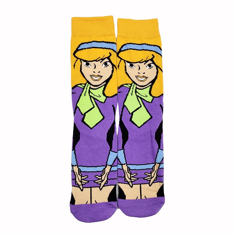 MD256 Mens calcetín de mujer patrón de dibujos animados de Hip hop fresco calcetines Skate divertido calcetines de colores: 2