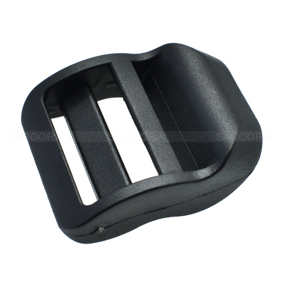 1pcs/pack Pack 1" Plastic Ladder Lock Slider Buckle Adjustable Black for Backpack Straps