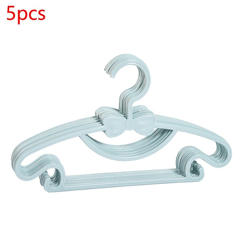 5pcs Kids Clothes Hanger Racks Portable Plastic Display Hangers Windproof Children Coats Hanger Baby Clothing Organizer: Blue