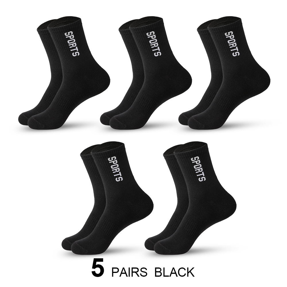5 paar lente zomer winter heren sportsokken vrije tijd zweetabsorberend comfortabele dunne ademende sokken heren basketbal meias: ZWART BLAUW