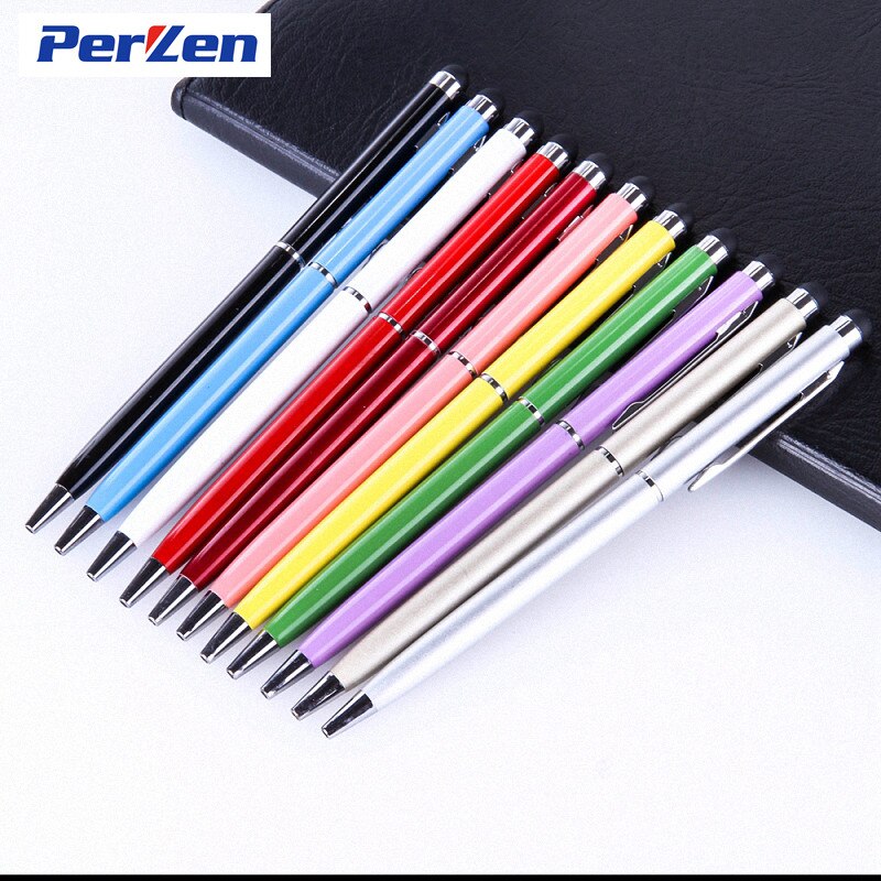 ! 10 stks/pak Universele 2 in 1 Touch Screen Stylus Pennen voor iPad iPhone Samsung Tablet/Alle Mobiele Telefoons/ tablet PC + Zip Bag