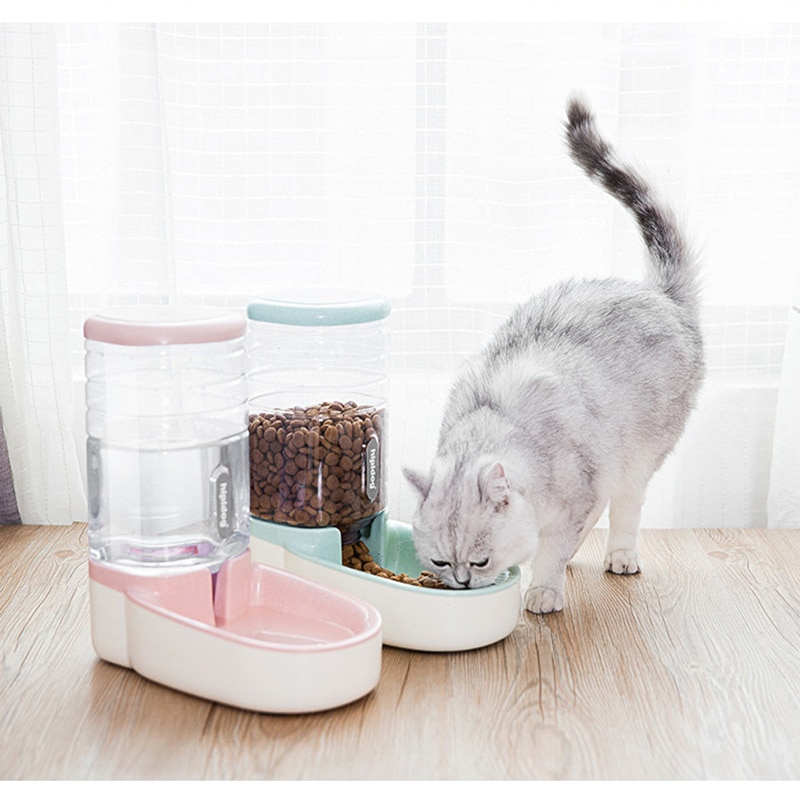 Pet Dog Automatic Water Feeder 3.8L Food Storage Bucket Cat Water Fountain Dispenser Small Pet Watering Supplies Random Color