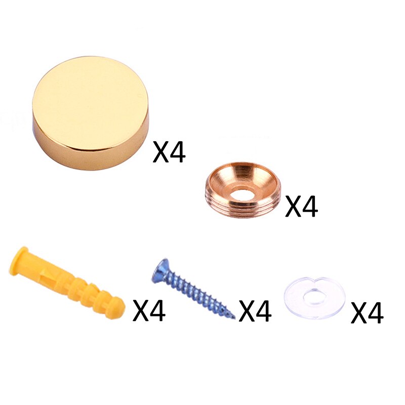 Mirror Fasteners Screws Decorative Cap Nail Advertising Glass Screw Stainless Steel Cover Brass Washer крепежи для стекла: 22mm