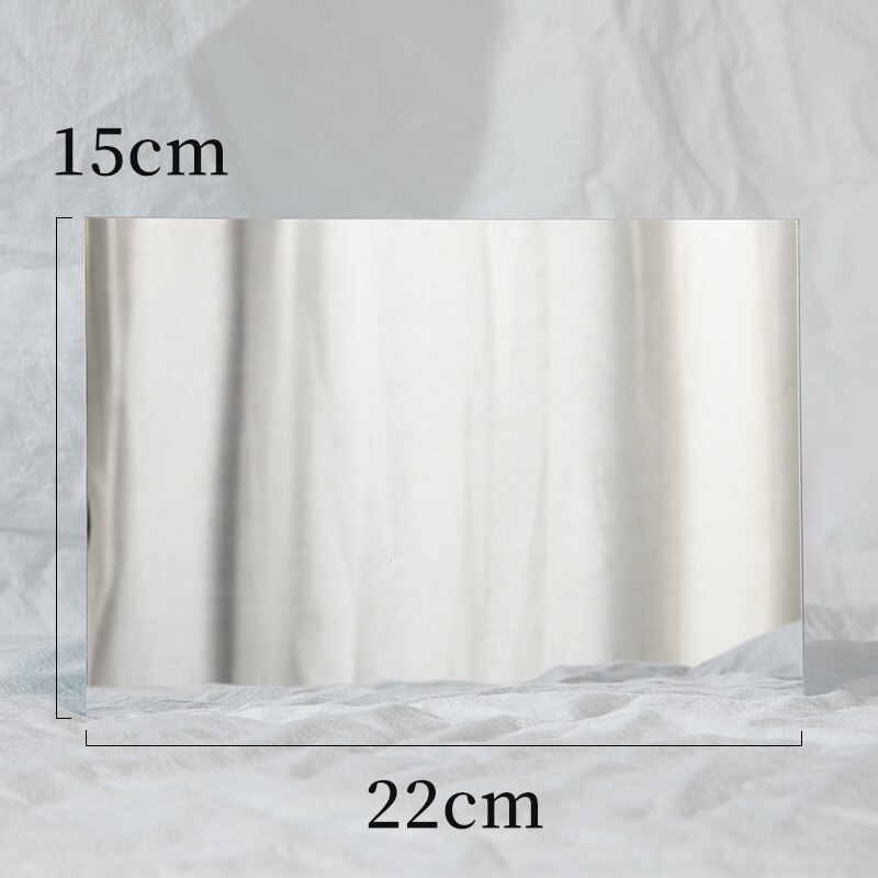 Mirror Reflection Board Reflector Photography Props Shooting Background Ornaments Posing Props Photo Props Acrylic: AE24rectangle 15X22