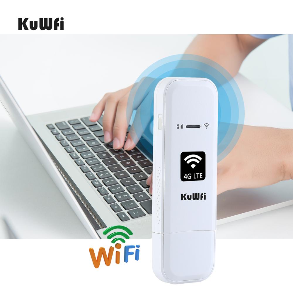 Kuwfi 4G Lte Usb Modem Kat 4 150Mbps Netwerk 3G/4G Usb Dongle Universele Unlocked 4G Sim Wifi Adapter Met TS9 Interface