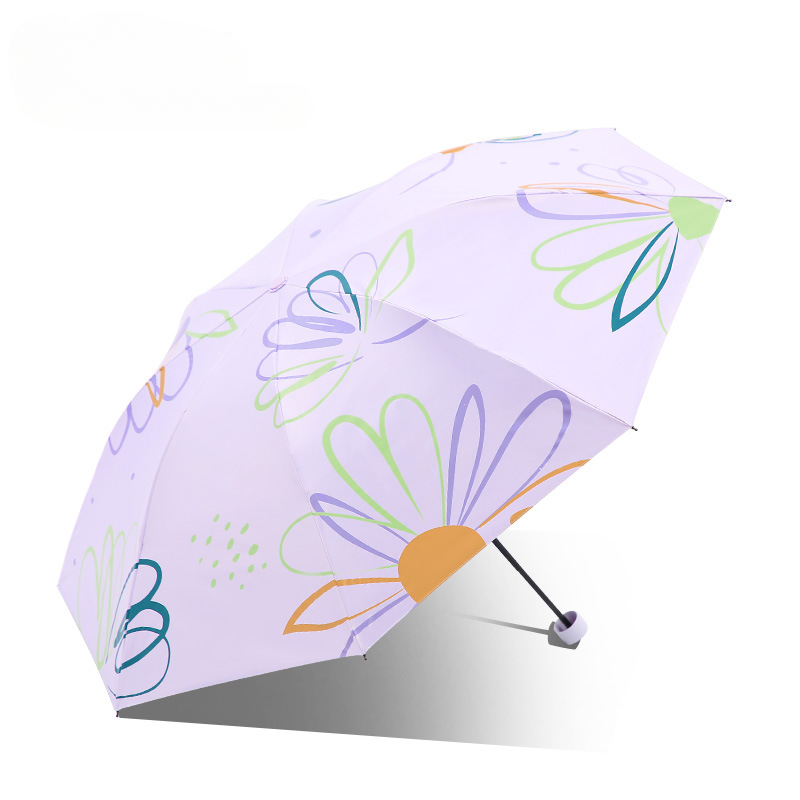 Authentieke Bescherming Tegen De Zon En Anti-Uv Parasol Draagbare Opvouwbare Parasol Paraplu Voor Zowel Regen Als Zonneschijn