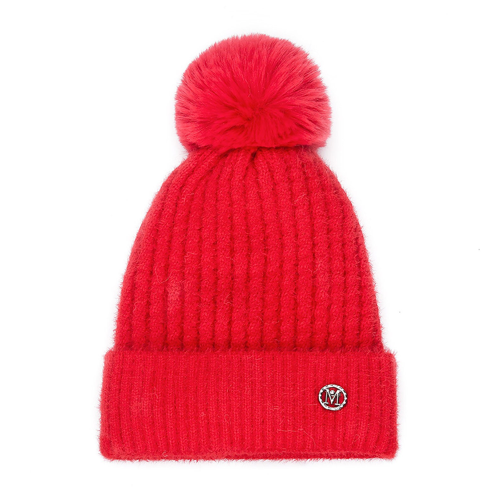 Gorro de lana cálido para mujer, gorro de lana cálido para Otoño e Invierno