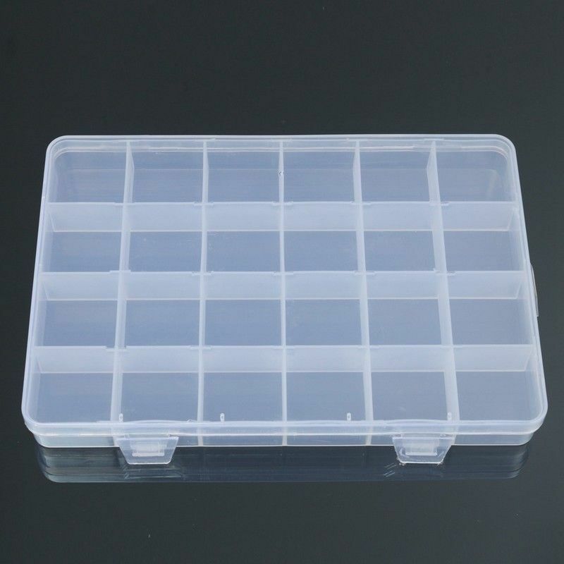 24 Vakken Plastic Box Case Sieraden Bead Opslag Container Craft Organizer