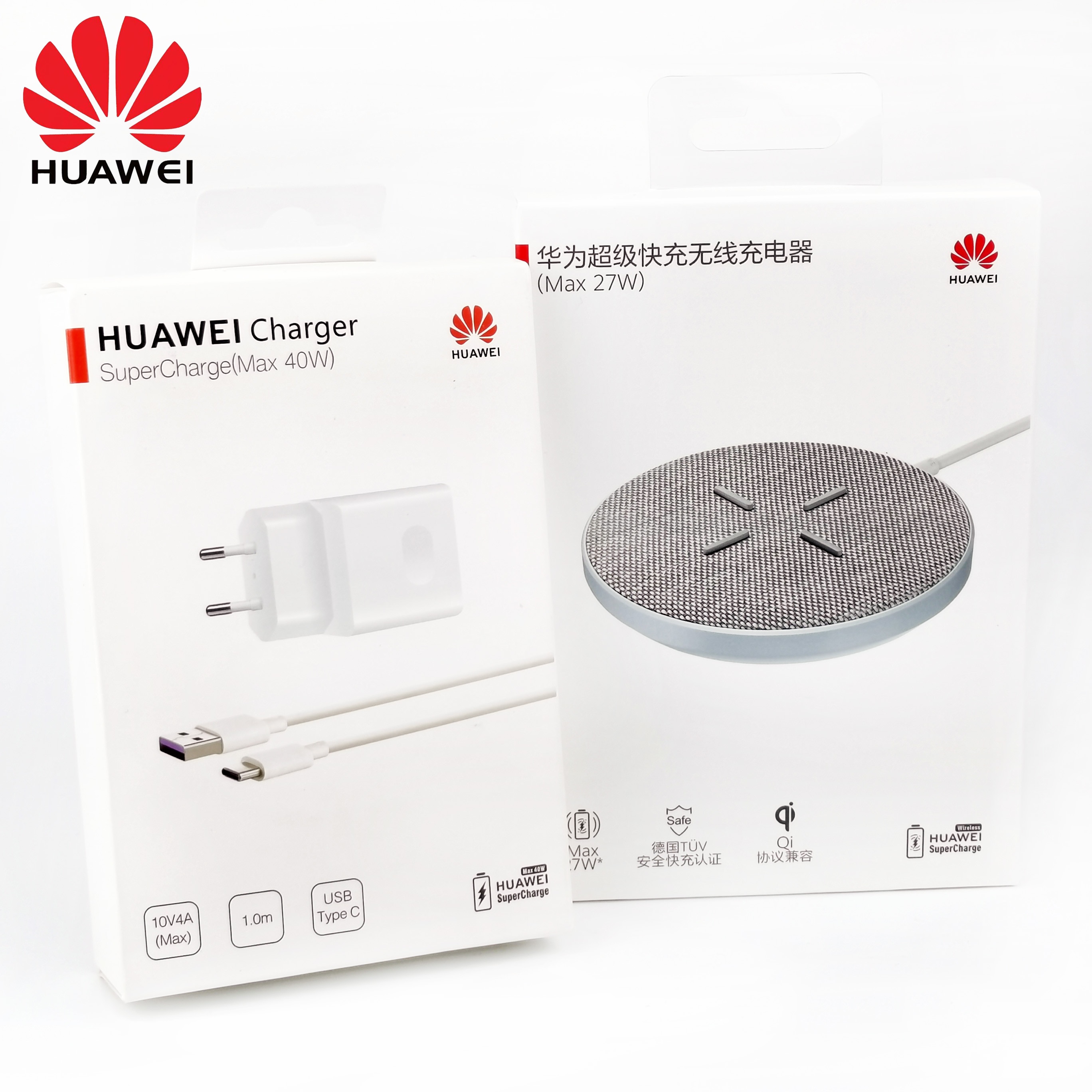 Original huawei sem fio-carregador qi inteligente 27 w suporte rápido supercharge carga almofada de carregamento sem fio apple x xs 9 mate30 p40 p30